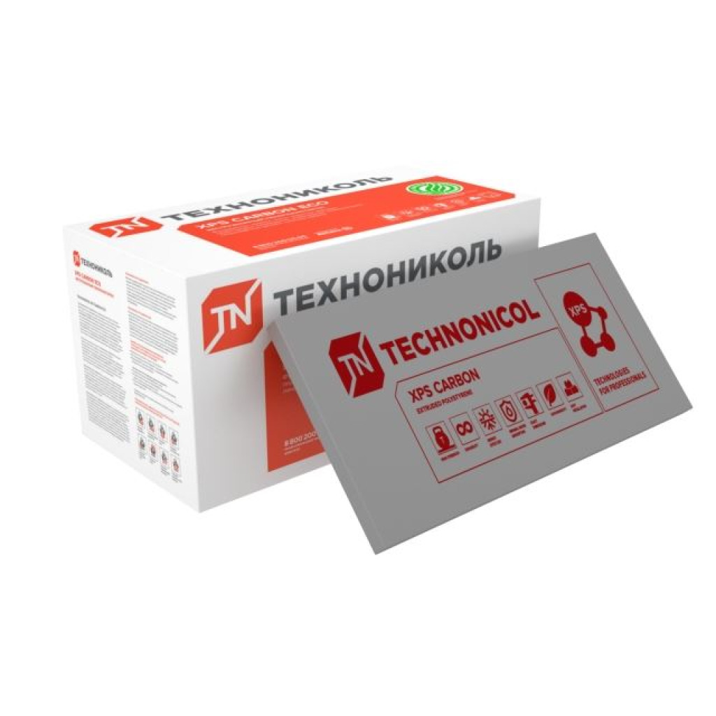 İstilik izolyasiya XPS Texnonikol Carbon Eco 50 mm 580x1180 mm (8 plitə)